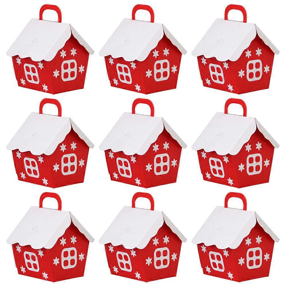 Christmas Boxes Bulk Red Rectangular Gift Storage Boxes For Under-The-Tree Gifts 10X8X6CM Storage 20Pcs