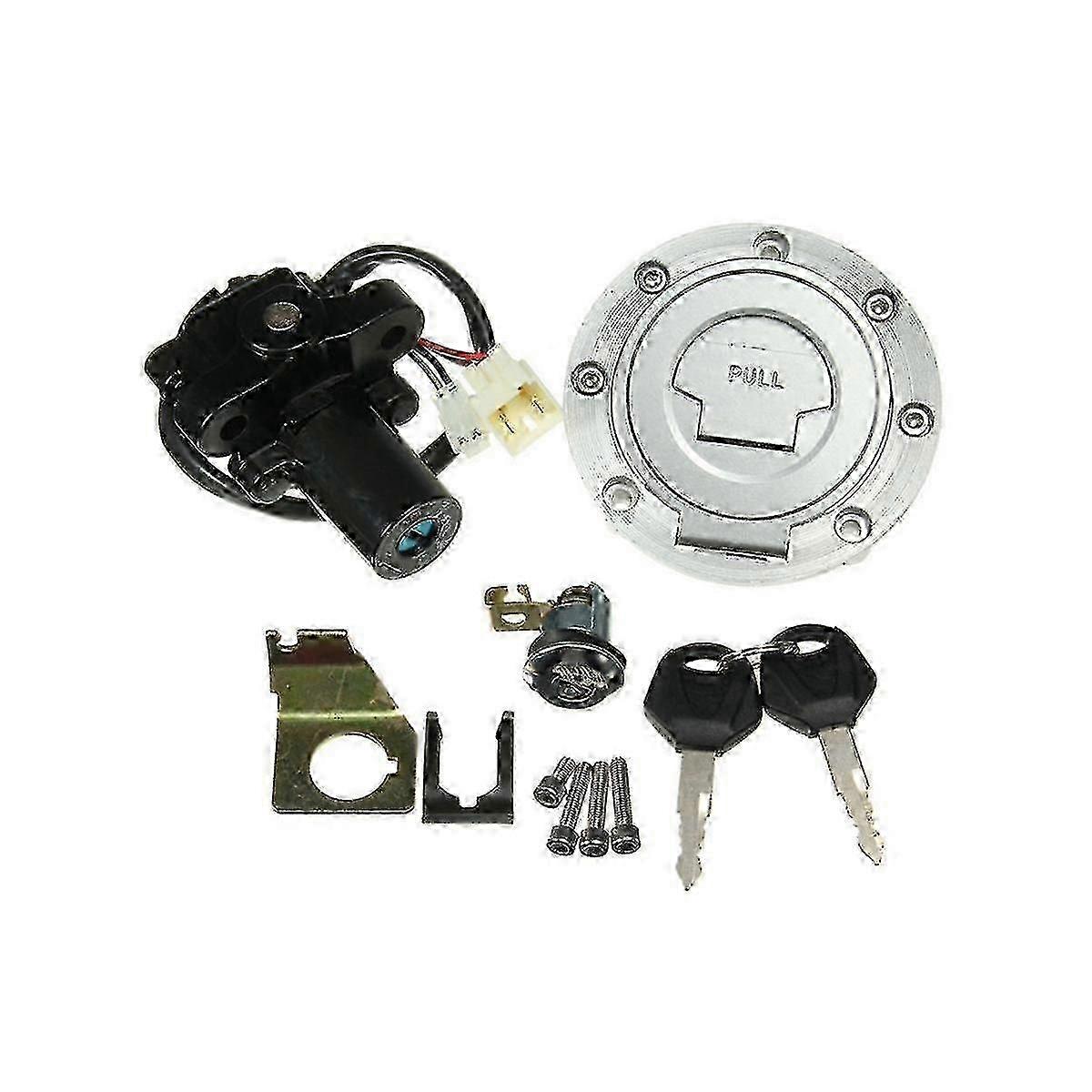 Fuel Gas Tank Cover Ignition Switch Lock Key Set For 2002-2003 Yzf R1 07-22 R6 04-22 Fjr1300 2001-2 hwy