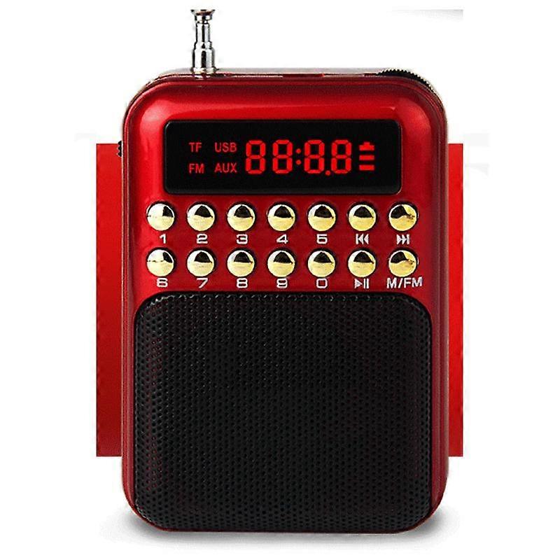 Radio FM Radio Mini Portable Rechargeable Radio Receiver Speaker Support USB TF Card Music MP3 Player