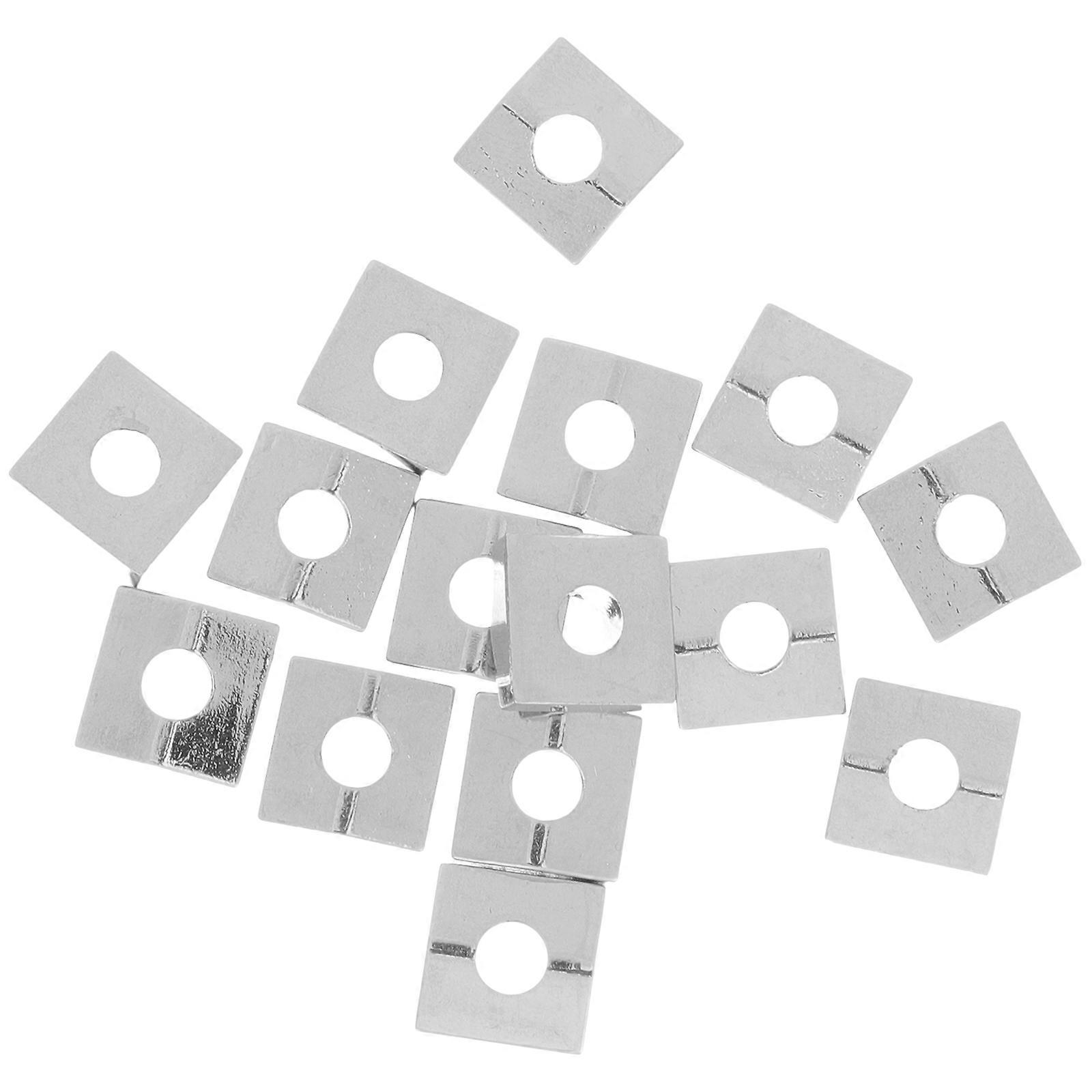 Electric Guitar Accessory Locking Nut Block Precision Construction Silver 1.1x1.1cm 15Pcs
