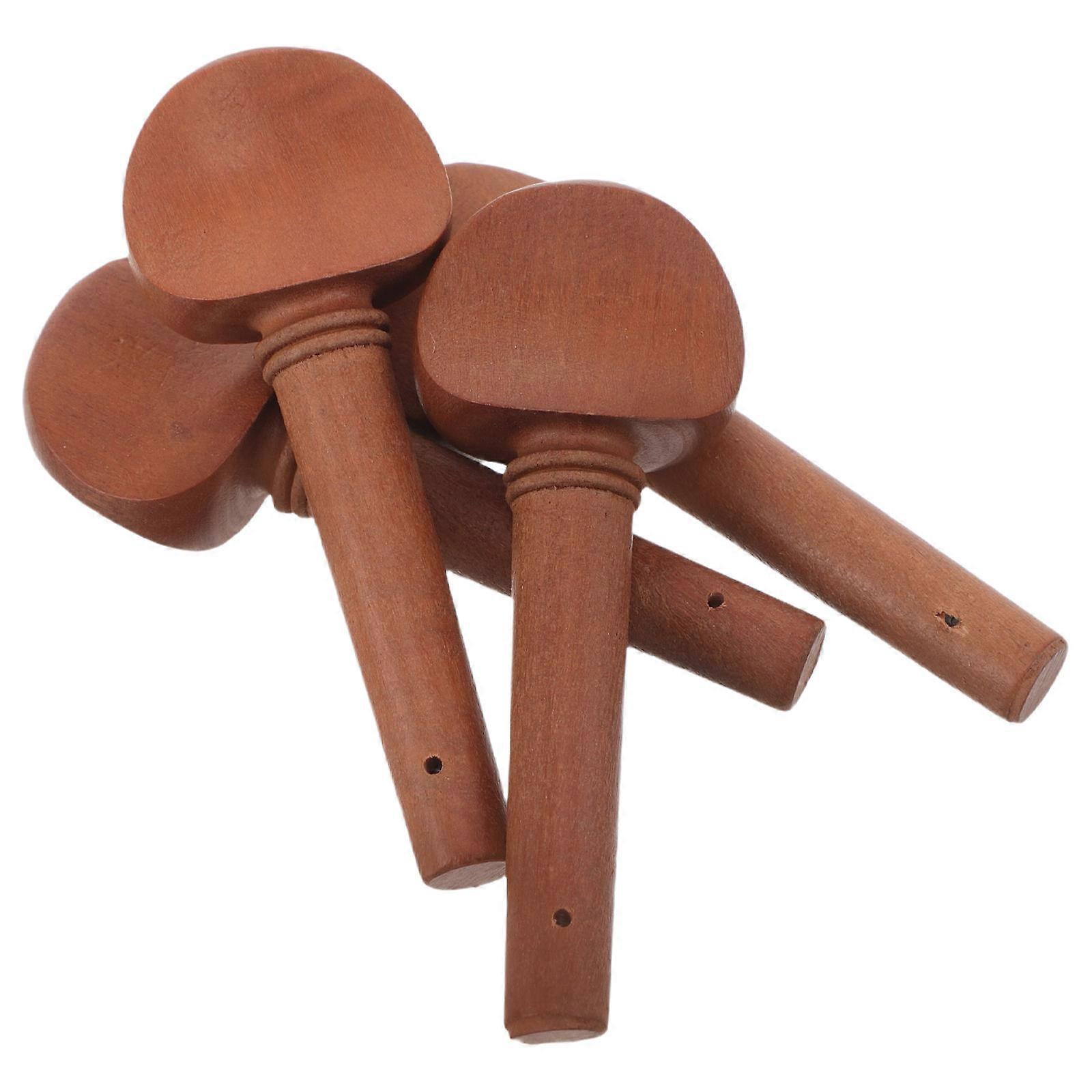 Wooden Violin Tuning Pegs for Comfortable Grip and Easy Replacement Suitable for 3/4 to 4/4 Size Violins