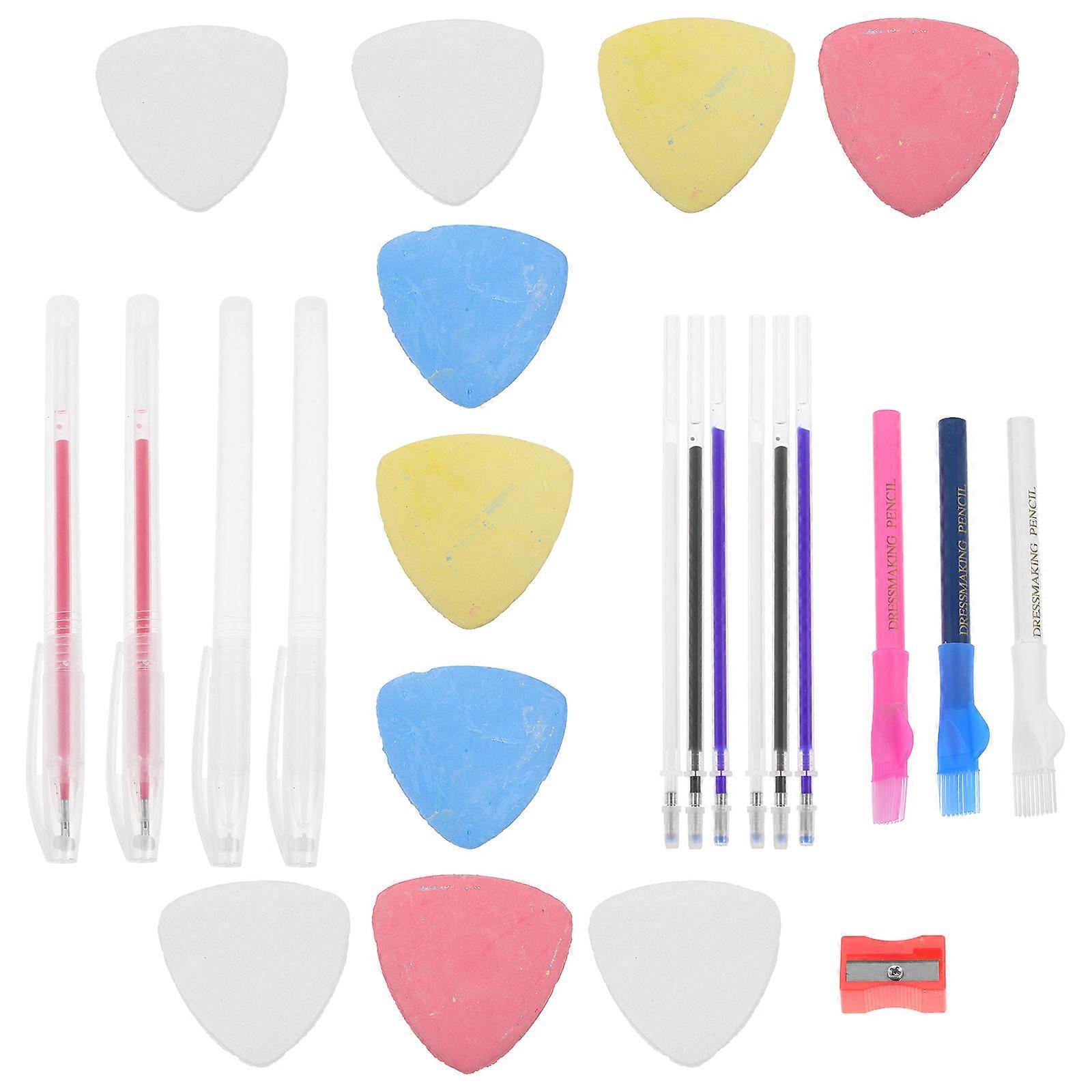 Tailor Chalks Sewing Supplies Assorted Color Transparent Pen Case Marking Stitches 10.10X1.50X0.80CM 1Set
