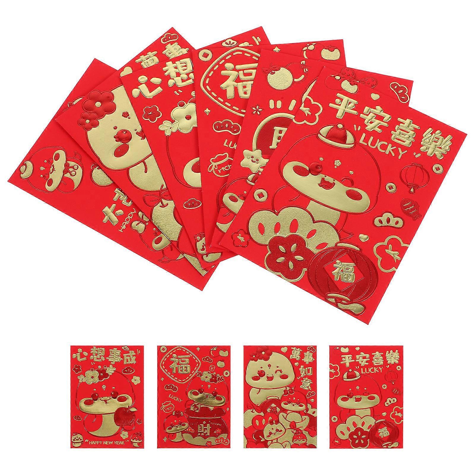 60pcs Year of the Snake Red Envelopes 2025 Hong Bao Packets for Chinese New Year Spring Festival Lucky Money Gifts