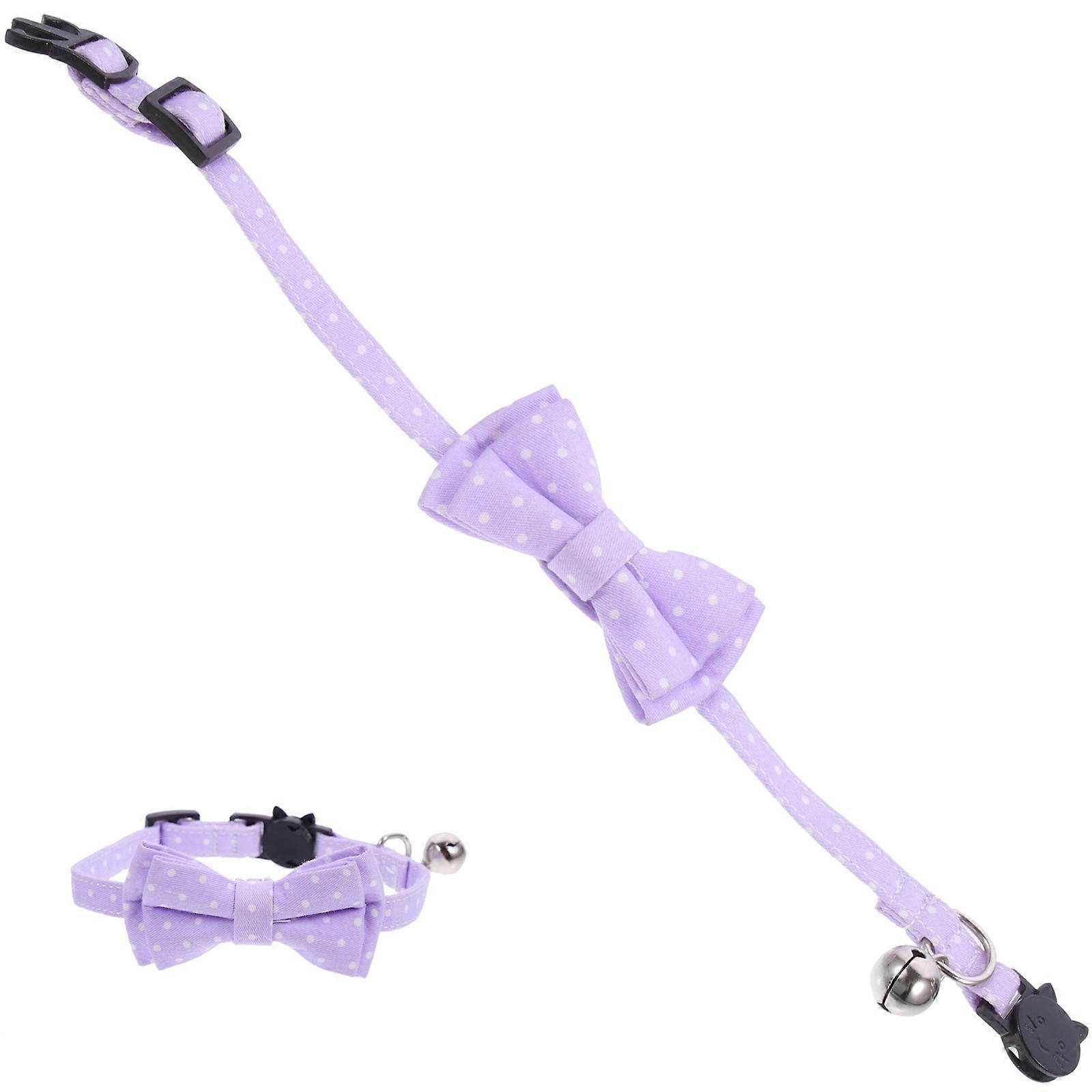 Dog Collar With Bow Tie Small Dog Collars Anti-lost Design For Daily Life 1 Set