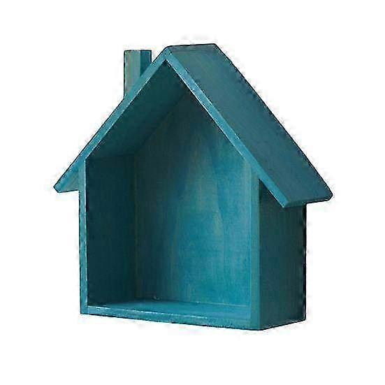 Wooden House Storage Rack with Smooth Edges - Decorative Small House Design for Easy Installation & Stylish Home Decor