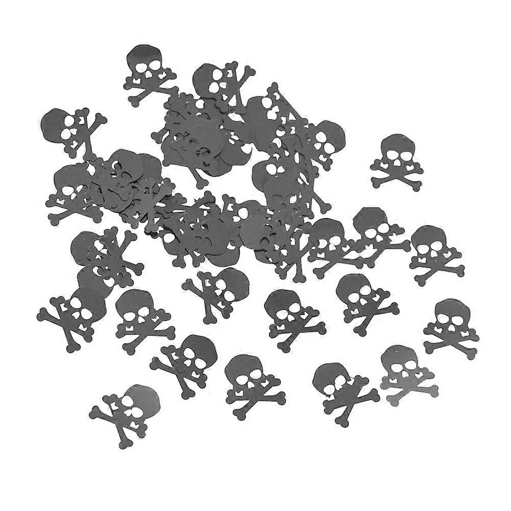 Halloween Confetti Decoration 2 Packs Skull Funny Table Scatters Venue Layout Props Black 2.40X2.40X0.02CM