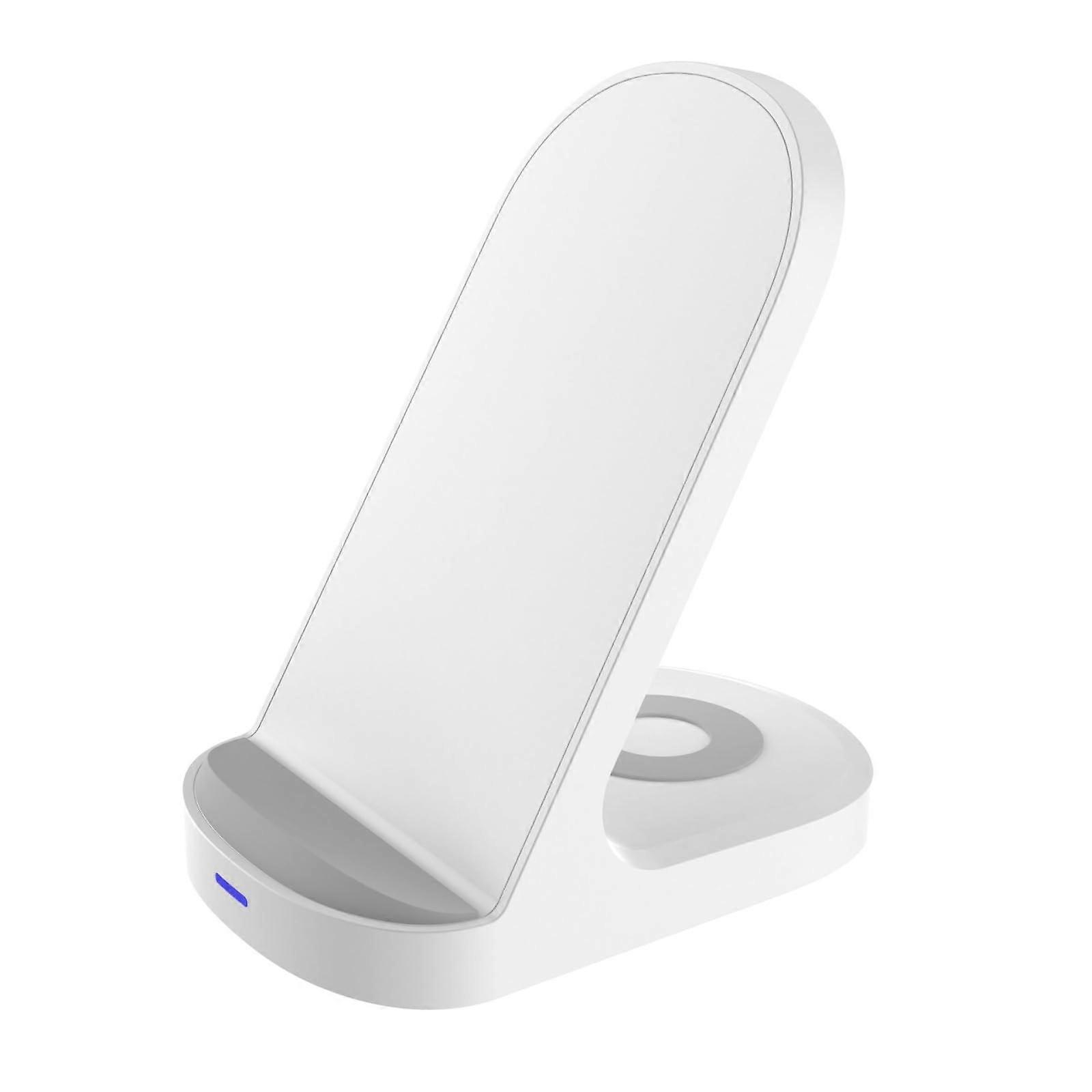 15W Wireless Charging Dock Station for iPhone 16 15 14 - Portable Hard Holder Stand, Compatible with Qi Devices, White