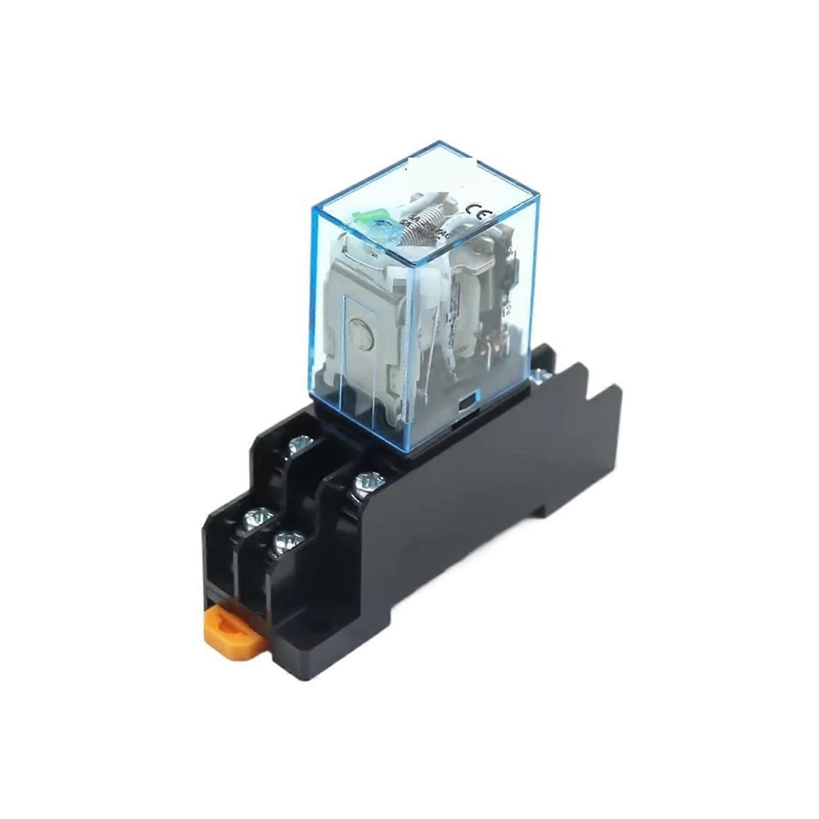 Spulenrelais DIN MY2NJ MY3NJ MY4NJ DC 12V 24V AC 24V 110V 220V MY2NJ AC 380V with 2NA 2NC Socket Base