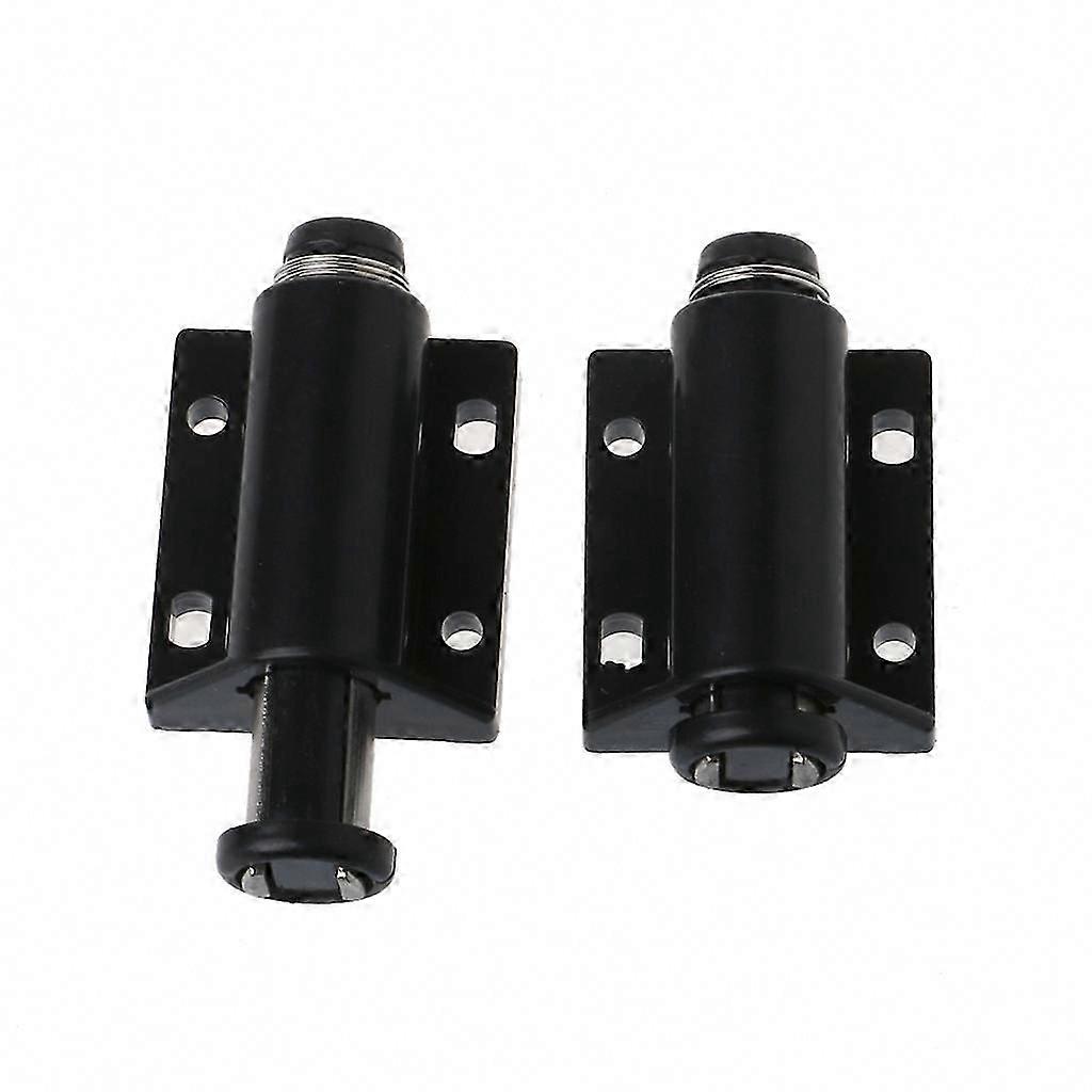2 Pcs Magnetic Closet Push for Latch Invisible Furniture Lock Cabinet Lock Drawer for Touch for Latch with Mute Automati white