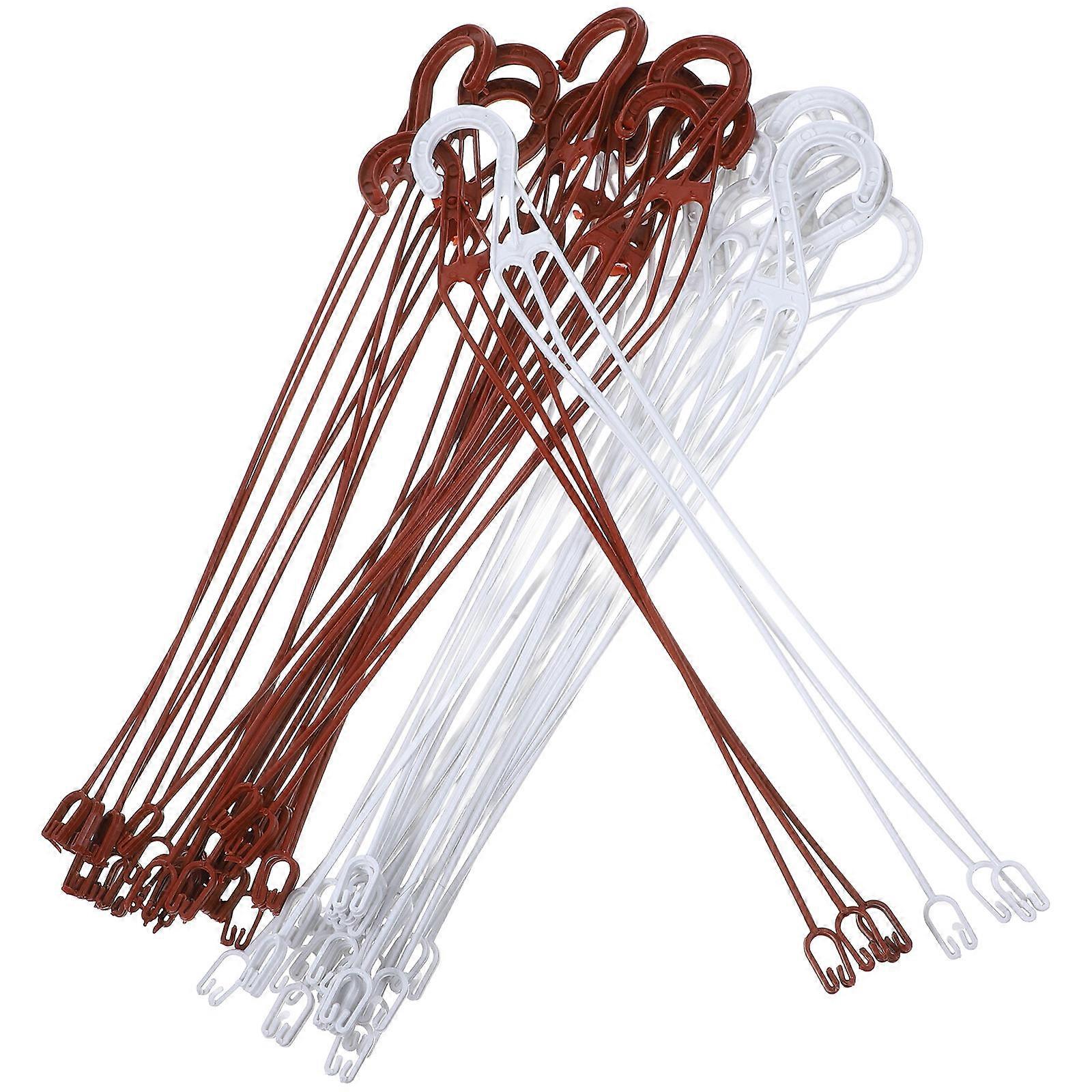 Flowerpot Hanging Brackets 20Pcs Assorted Color Plastic Hooks For Balcony Decoration And Room Use Weather-resistant Functionality