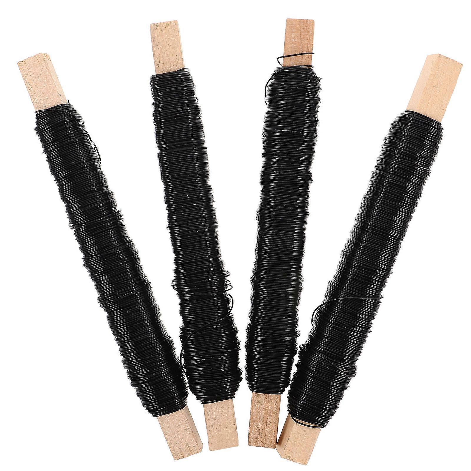 Wire For Crafting 4 Rolls For Craft Enthusiasts And DIY Uses 13.50X1.70X1.70CM Black Handmade Binding Aesthetic