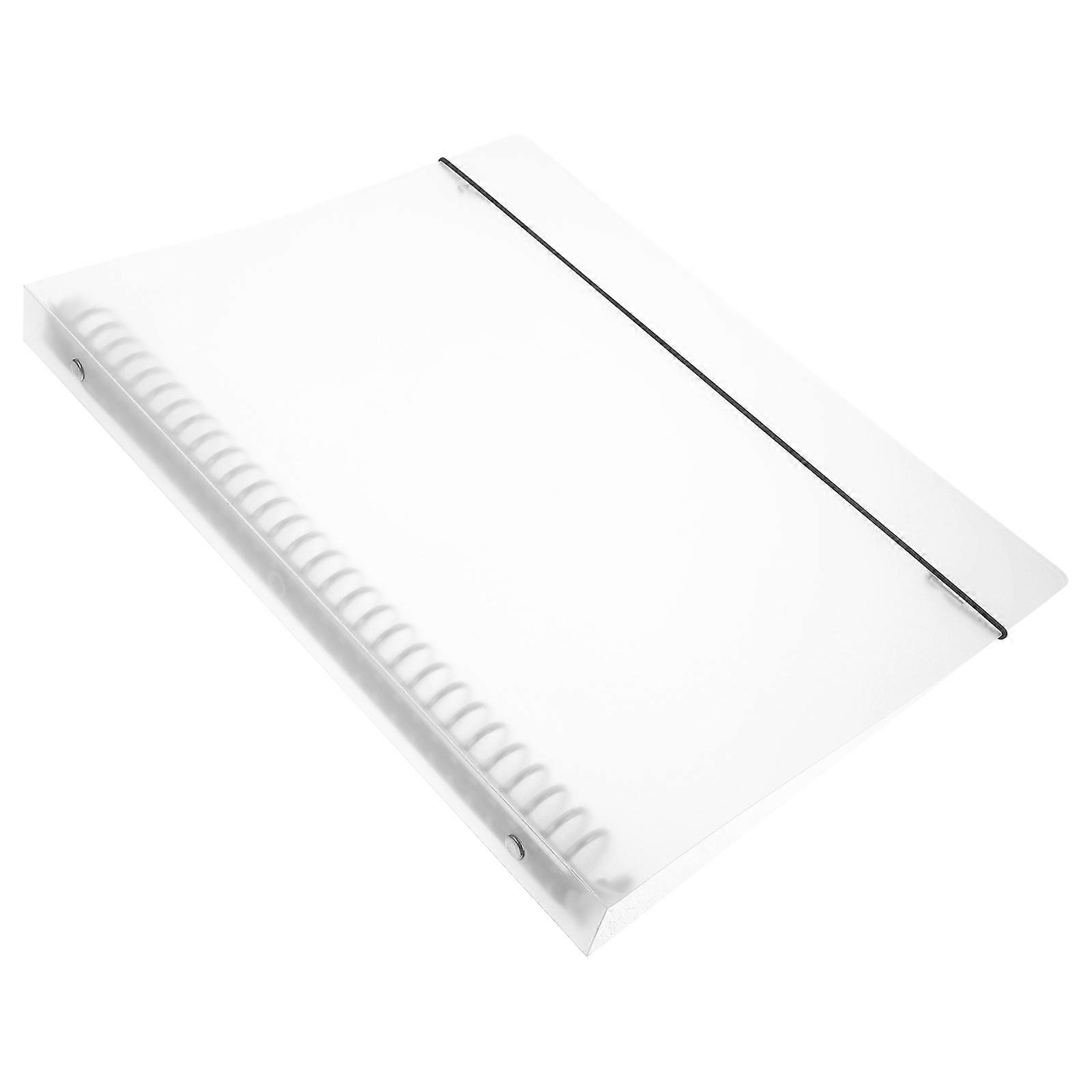 Notebook Cover Binder Refillable Design For Students Travel Journal Transparent PP Material Damage Protection Rectangular Shape 1Set