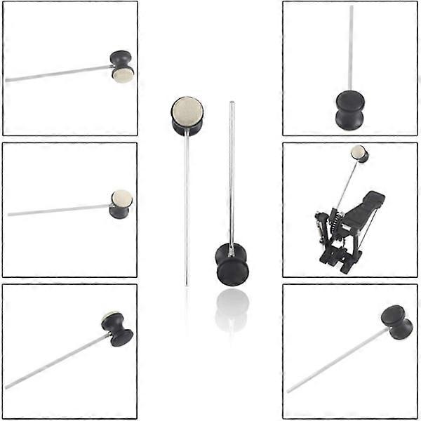 Bass Drum Pedal Beaters (2 Pcs) - Durable Drummer Replacement Kit for Percussion Instruments