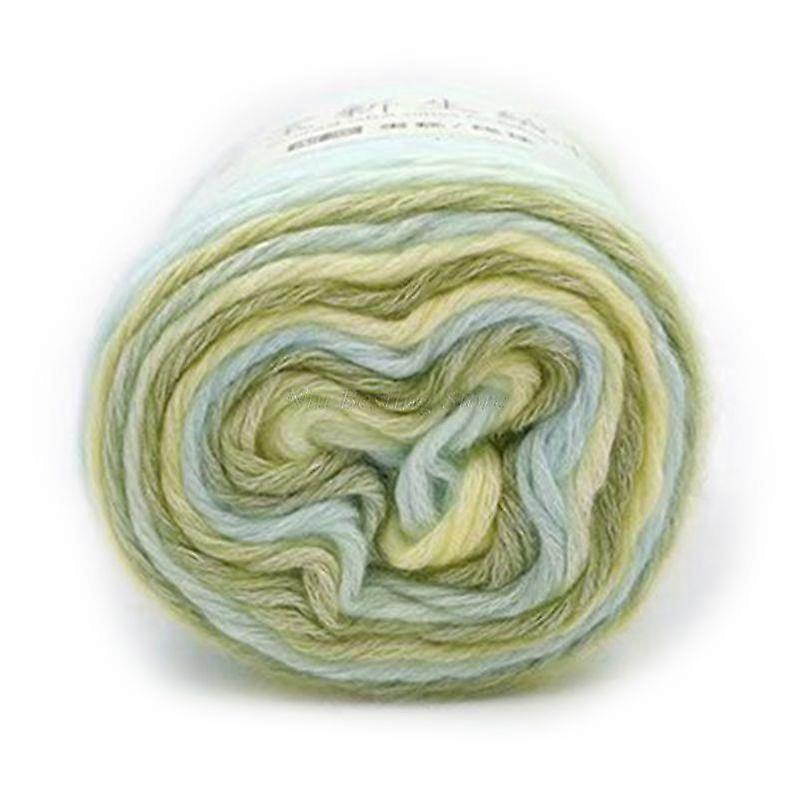 100g Rainbow Wool Yarn DIY Handwoven Cake Yarn Hat Scarf Sweater Yarn Dyeing