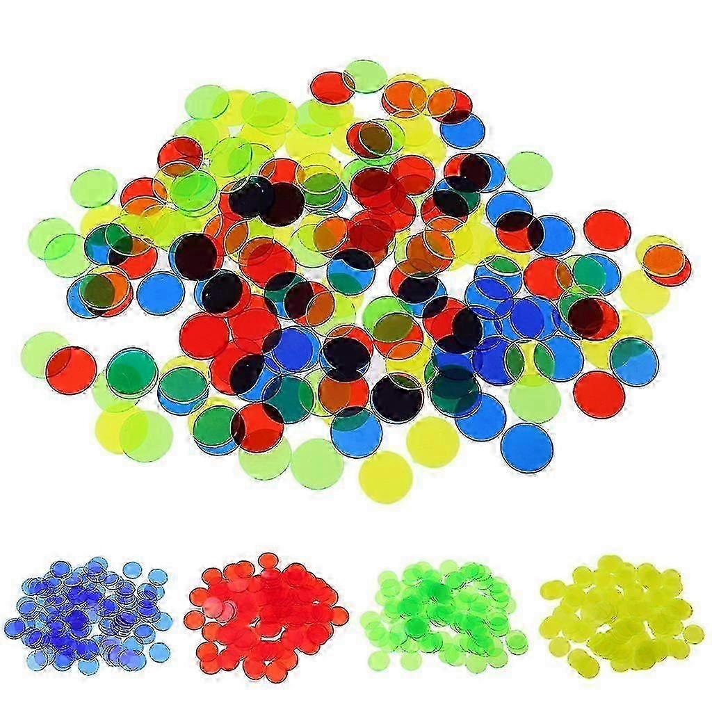 2X 300pcs 19mm Plastic Bingo Chips for Game Cards and Markers