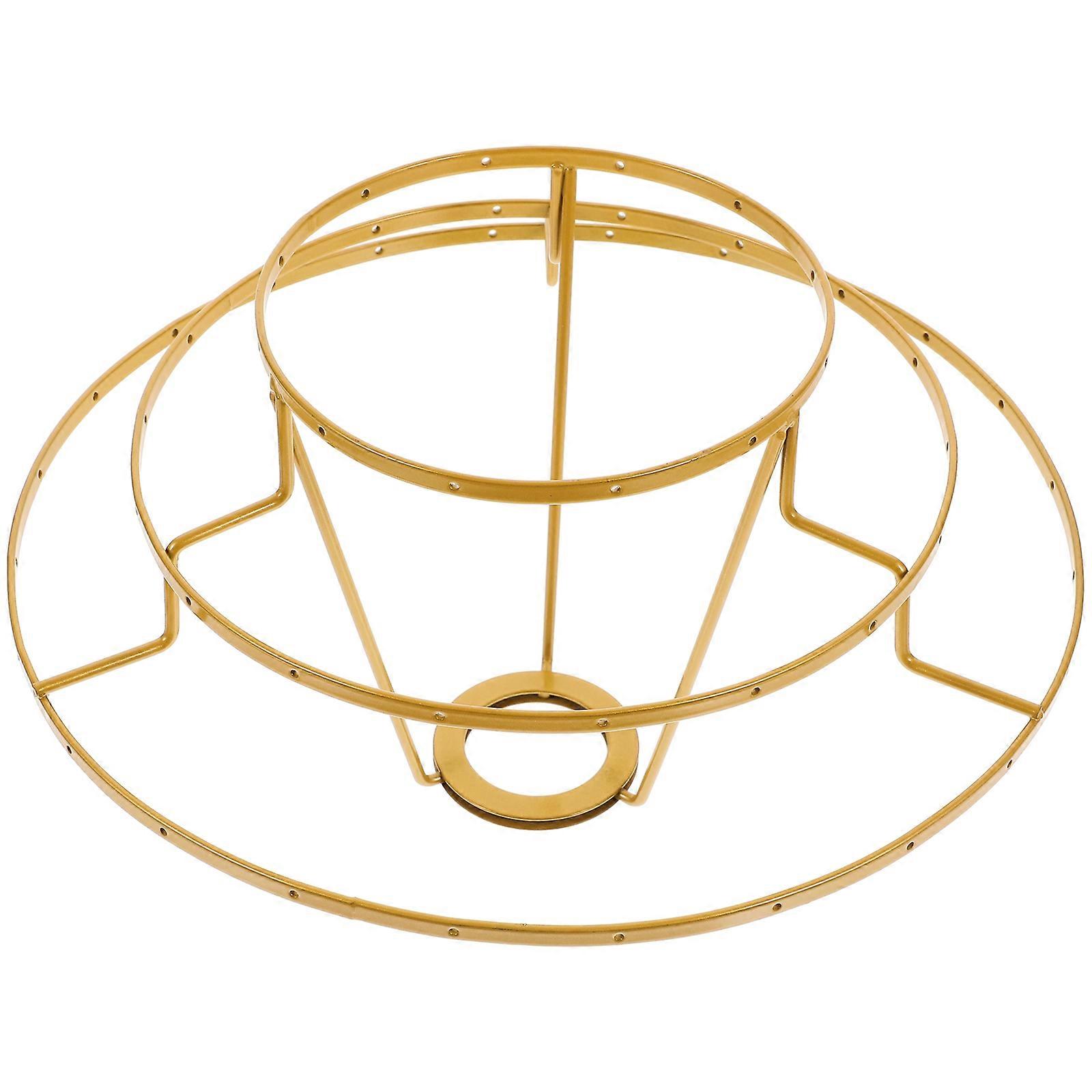 Iron Lampshade Cage Metal Ring Support Wall Lamp Bracket Diy Lamp Projects Coffee Shop 28.00X28.00X16.00CM 1Pcs