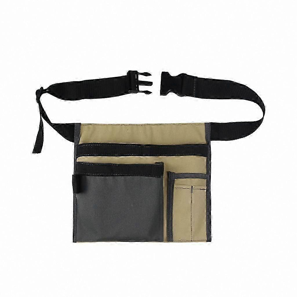 Canvas Tool Organizer with 6 Pockets - Durable Utility Bag for Carpenters and Gardeners - Adjustable Belt for Easy Use