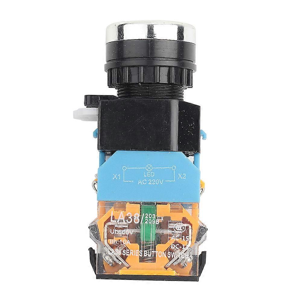 Self Locking Red Push Button Switch with LED Light LA38-11DNZS(LA38-11DS)