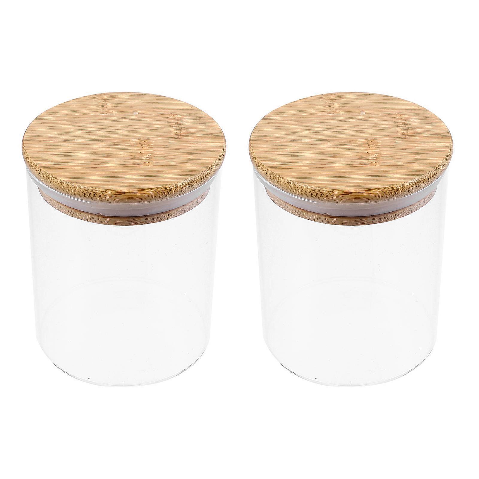 Multipurpose Glass Jar For Home Use Square Kitchen Organization Efficient 1Pcs
