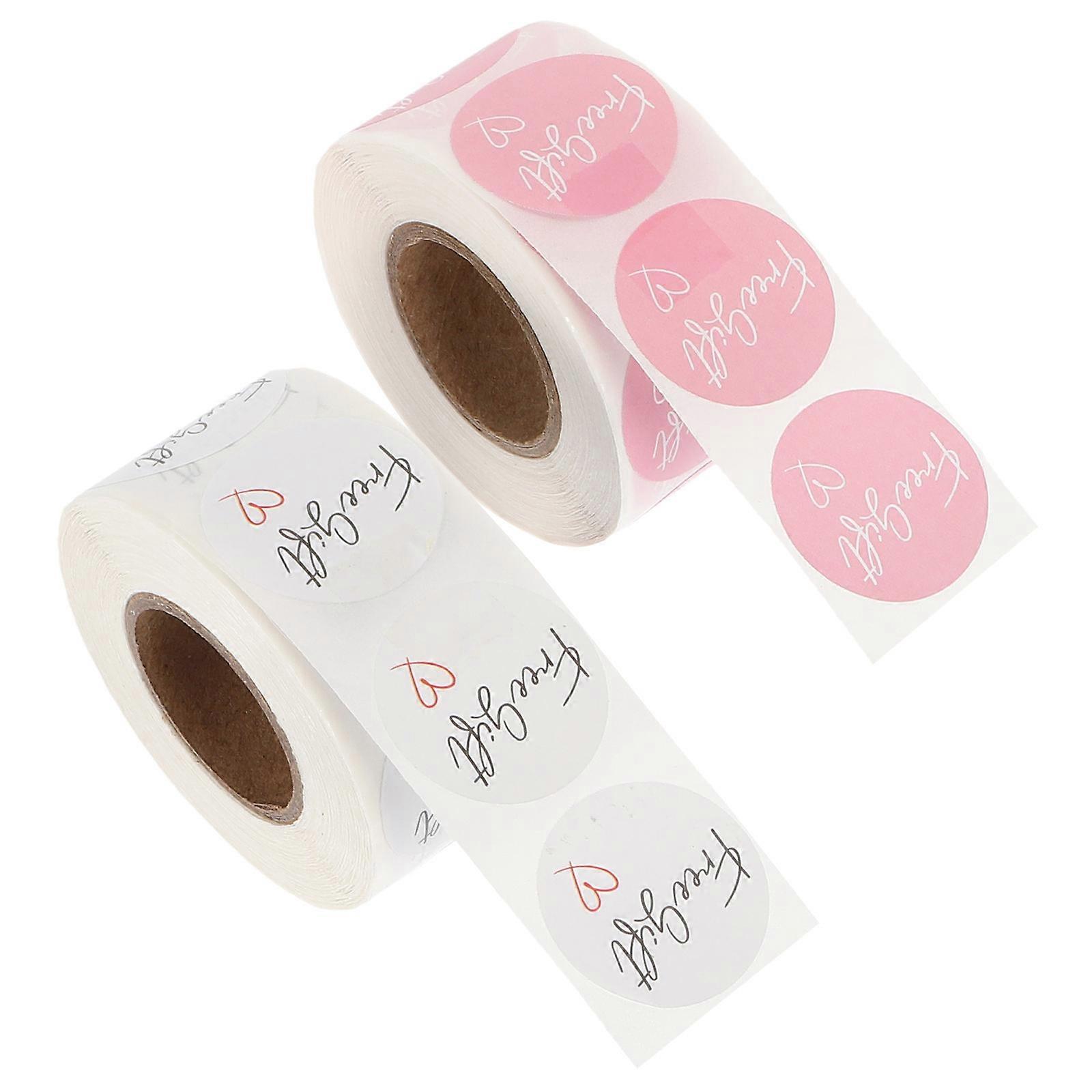 Self-Adhesive Round Stickers For Gift Wrapping And Decorating 6.00X6.00X4.00Cm Assorted Color Good Adhesion 2 Rolls