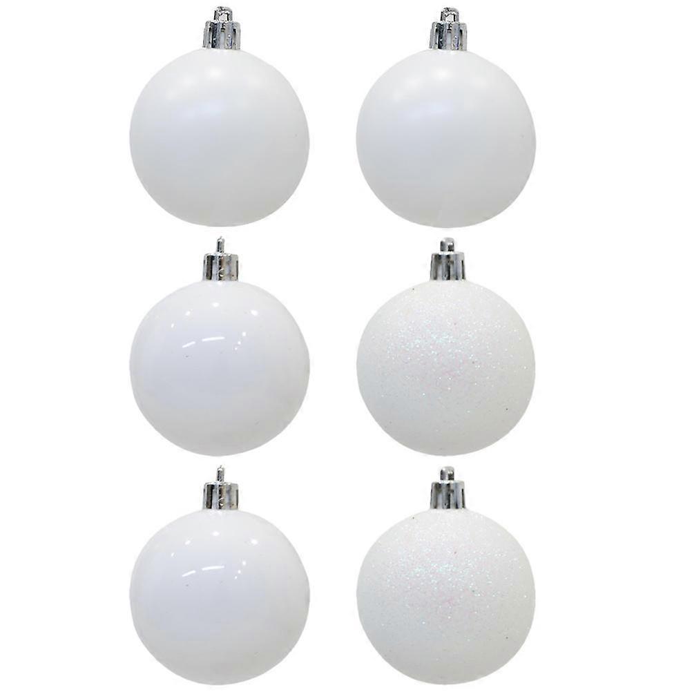 6pcs Shatterproof Plastic Christmas Balls Xmas Tree Ornaments with Lanyard for Hanging – Reusable Holiday Baubles for Tree, Door, Window, Party &