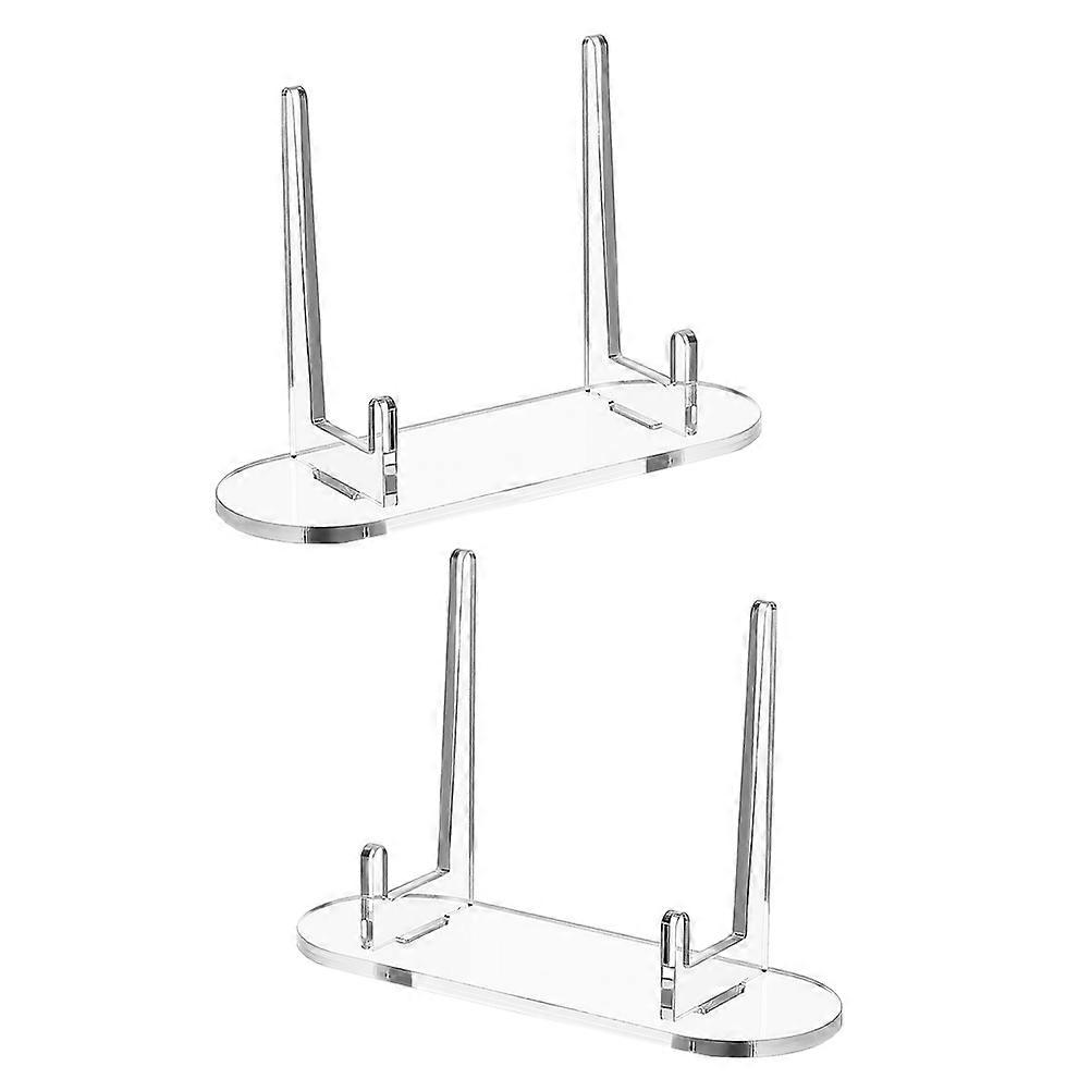 Clear Acrylic Display Easel Stand 2pcs – Versatile Photo Frame Holder, Decorative Tableware Rack for Artworks, Cookbooks – Easy Cleaning & Clutter