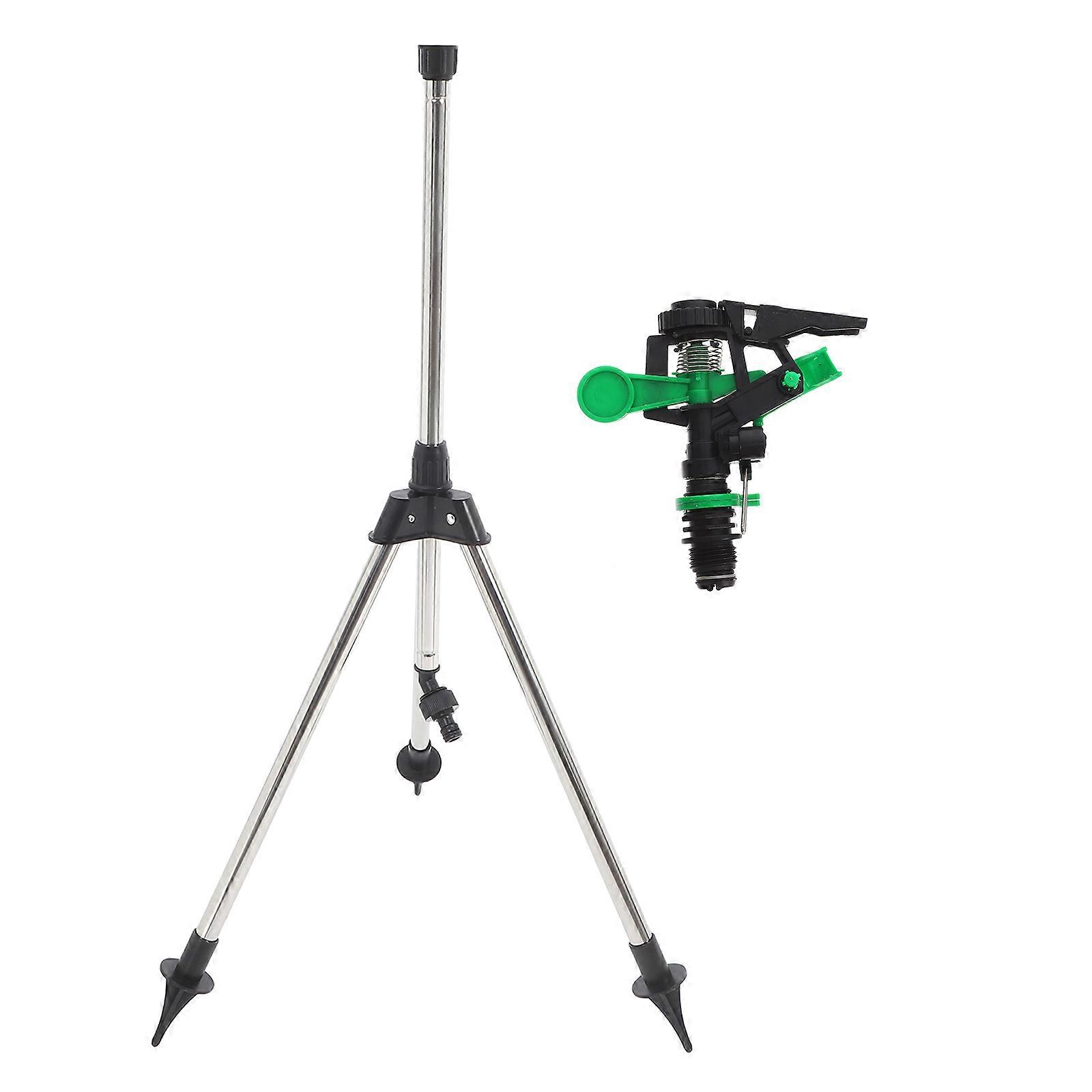 Garden Sprinkler with Metal Tripod Base Large Area Coverage for Lawns Patios 20.9X19.7X19.7Inch 1Set