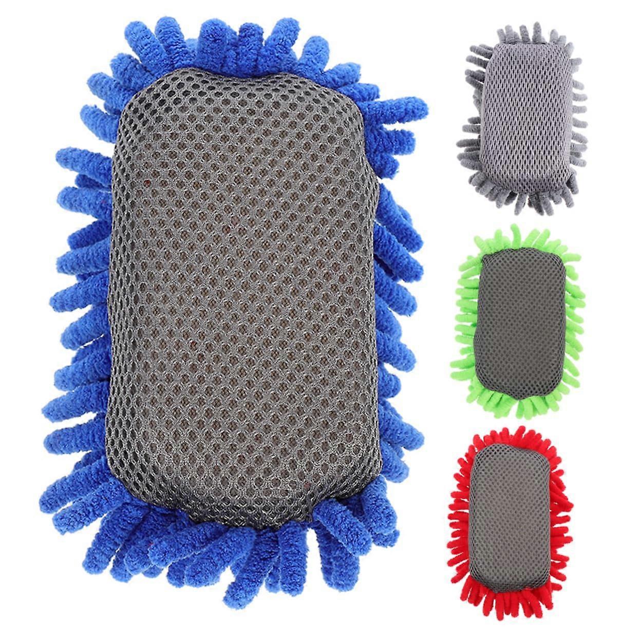 Magnetic Dry Erase Erasers Chenille 4 Pack for Whiteboards, Reusable, Ideal for School and Office Use, Assorted Colors