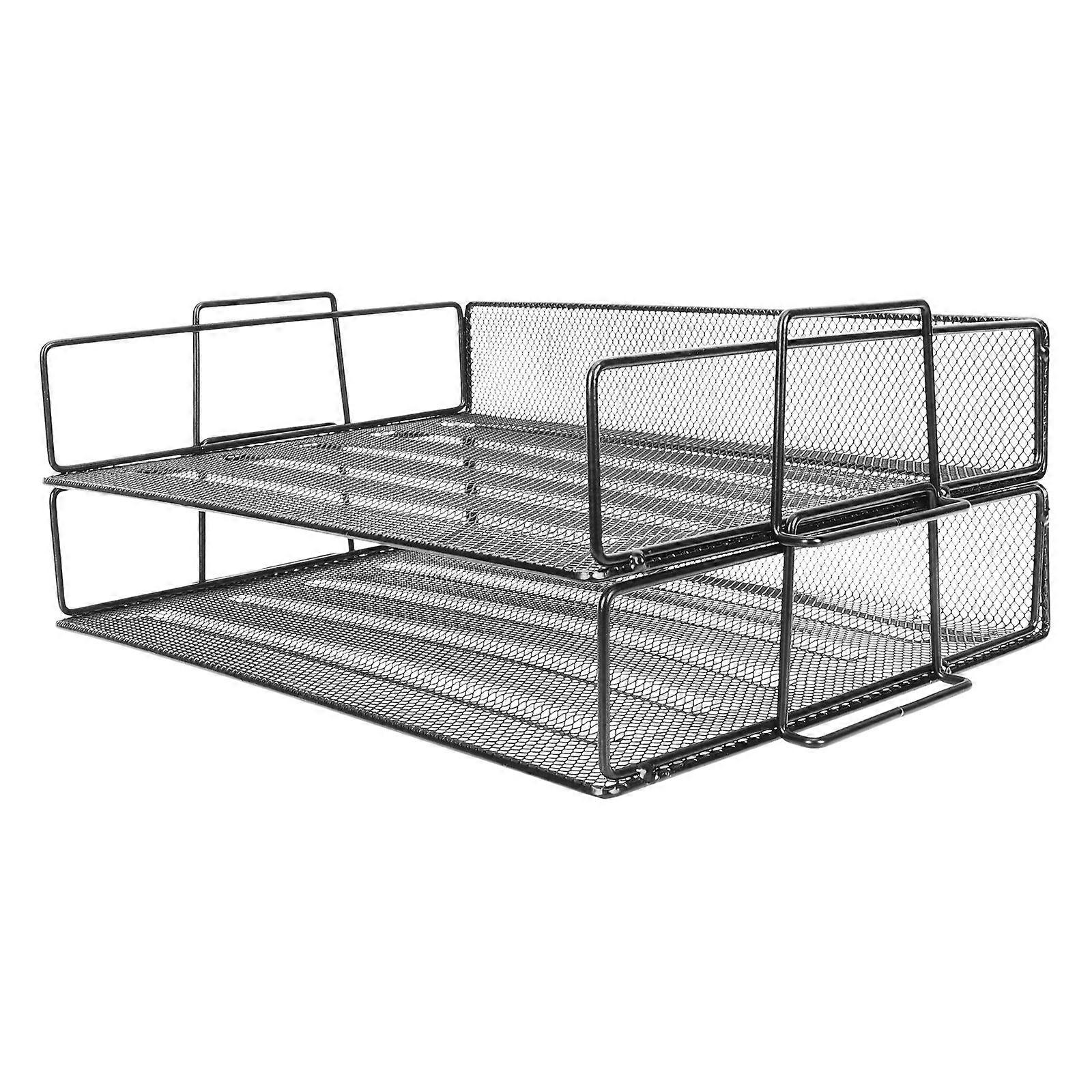 File Folder Organizer Document Storage For Office Use In Black Metal 1Pack