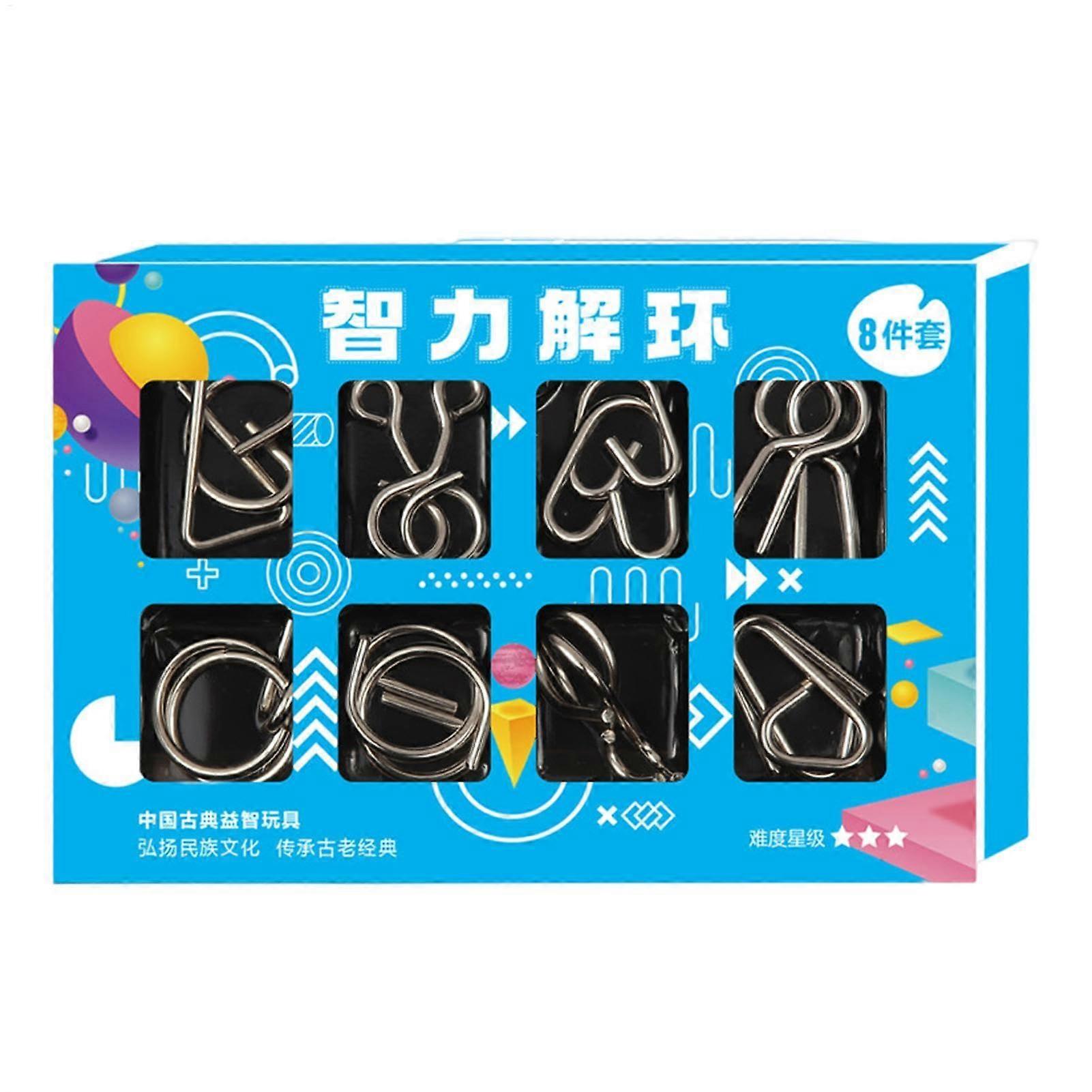 Iron Link Unlock Interlock Game Brain Teaser Smooth Metal Wire Puzzle for Party Favors