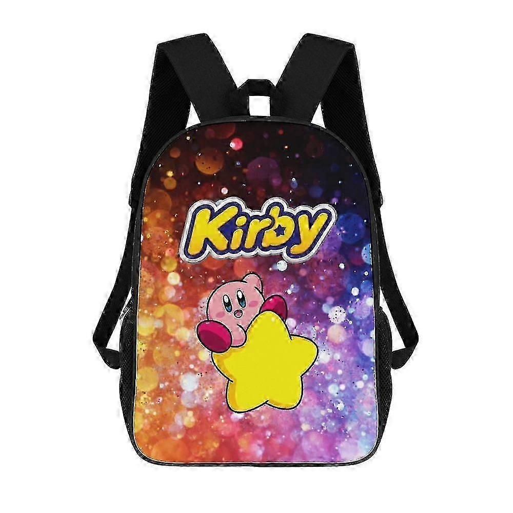 j435 Game Kirby 17-calowy plecak dla dorosłych o dużej pojemności, swobodny i prosty tornister szkolny, odpowiedni do szkoły, biura, przechowywania w podróży i innych scenariuszy