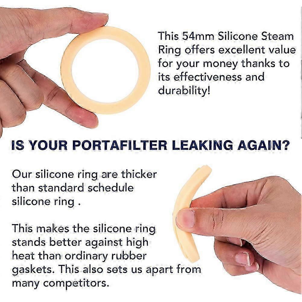 Silicone Steam Ring & Grouphead Gasket Seal for Espresso Machine, Group Seal Gasket for Sage 54Mm
