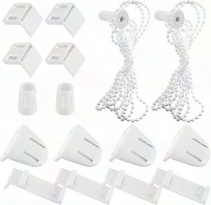 2 Sets 17mm Roller Blind Clutch Chain & Bracket Replacement Parts - Window Blind Accessories