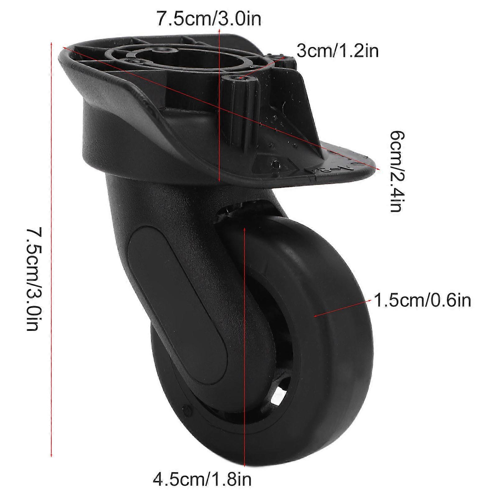 A84 Luggage Case Swivel Wheels 4.5cm PP+PET Replacement Pair
