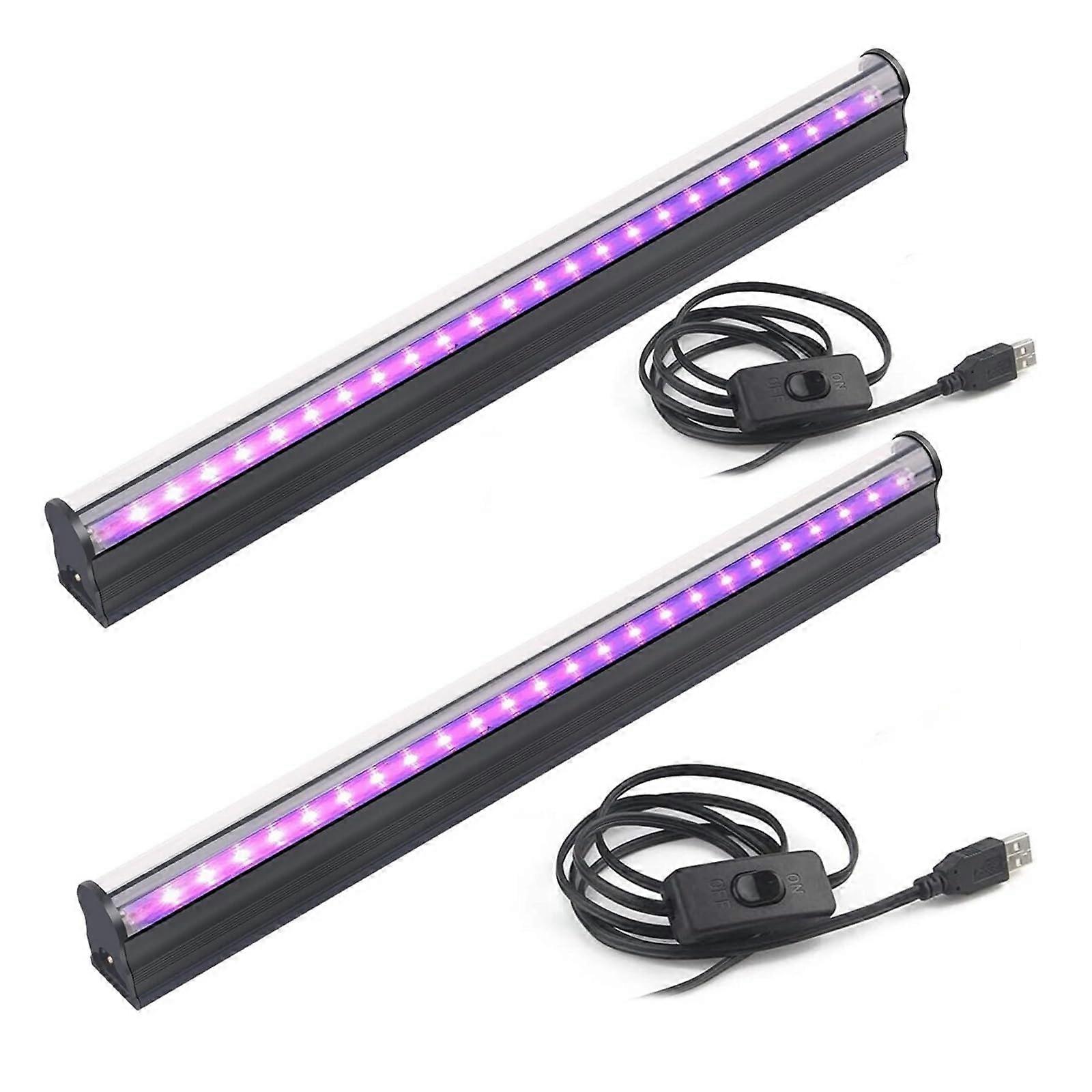 UV Torch 6W 395nm T5 UV Black Light Bar, Ultraviolet Flashlight For Tapestry, Body Paint, Glow, One Color 2-Pack