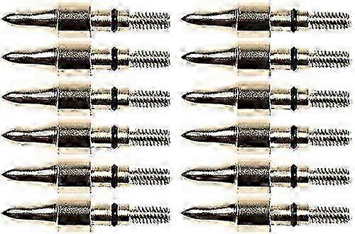 12 x 100g Black Screw Broad Tip Arrowheads for Hunting Practice Gold Edition 0822