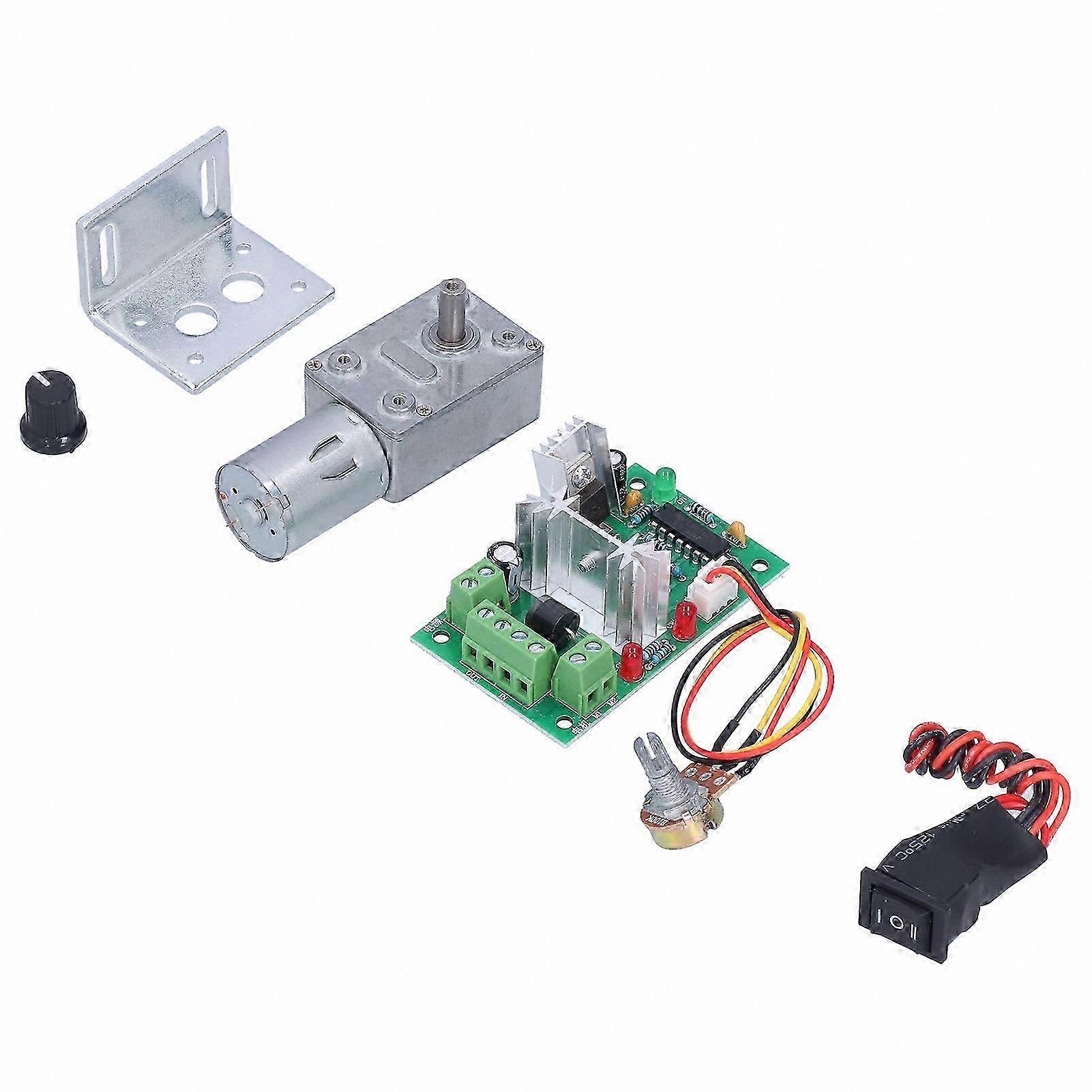 24V DC Worm Gear Motor with High Torque Mini Reducer for Robotics and Electronic Locks 150RPM