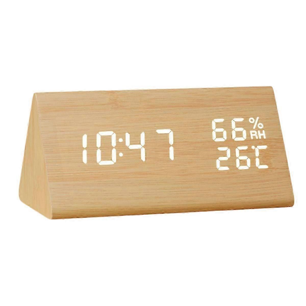 Digital Alarm Clock with LED Display, Humidity & Temperature