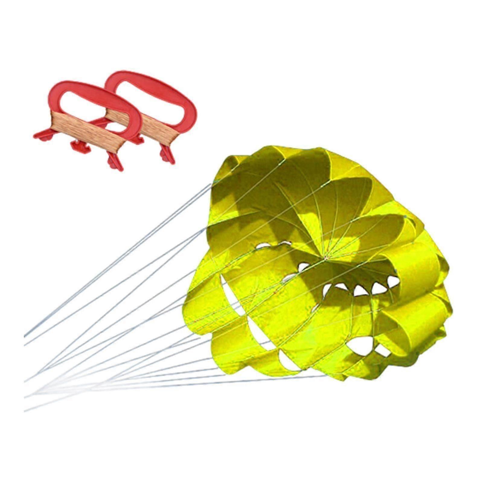 Soft Umbrella Kite Flying Toy 2 Line Kite Beach Kite for Outdoor Lawn Garden Yellow