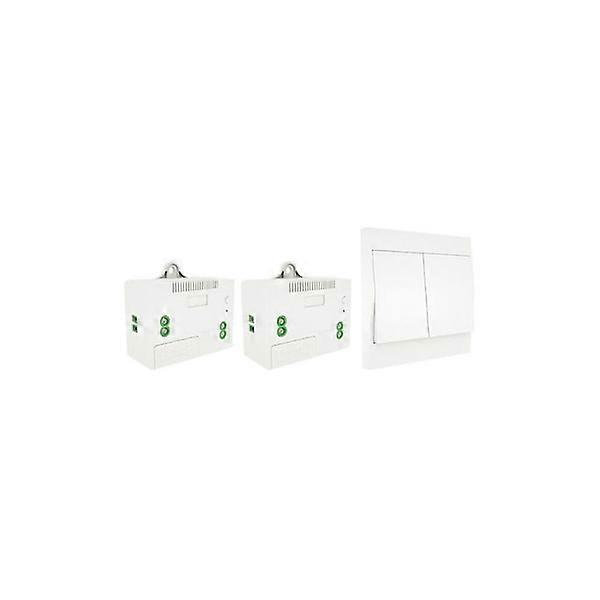 Wireless Switch 110-230V and Free Sticker Set, 1 2 2 Receiver Combination