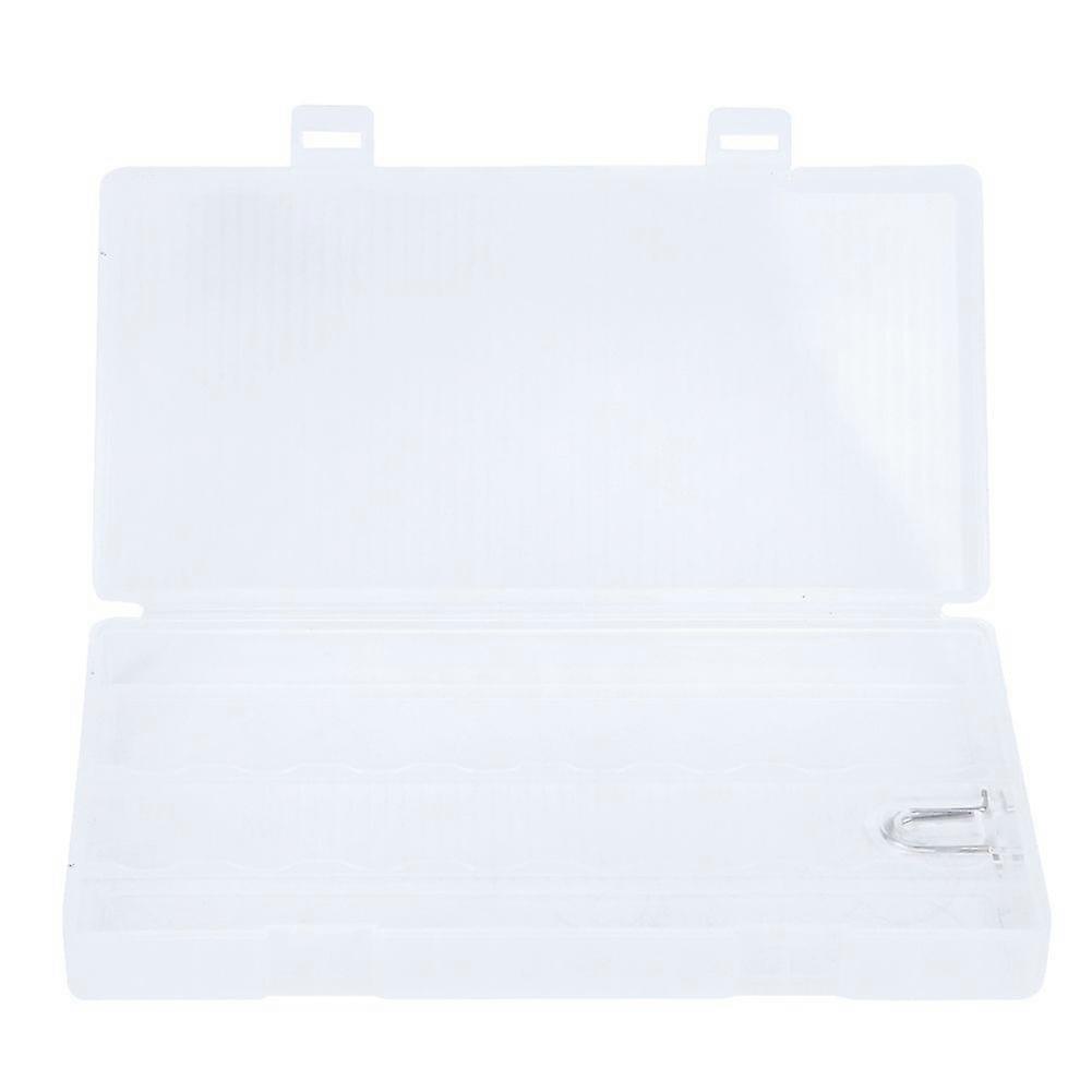 Portable Transparent PP Case Storage Box Container with Hook for 18650 Battery