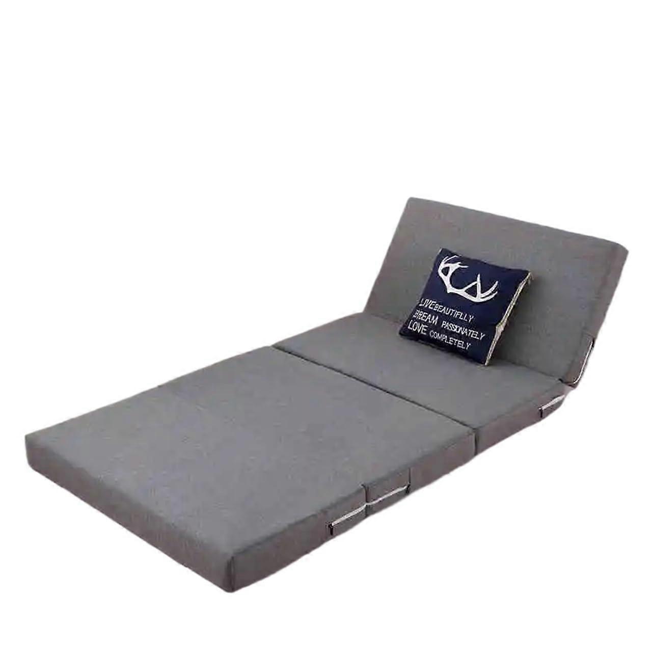 Memory Foam Folding Mattress for Travel and Camping Portable Tatami Floor Mat, 150x200x5 cm, Dark Gray