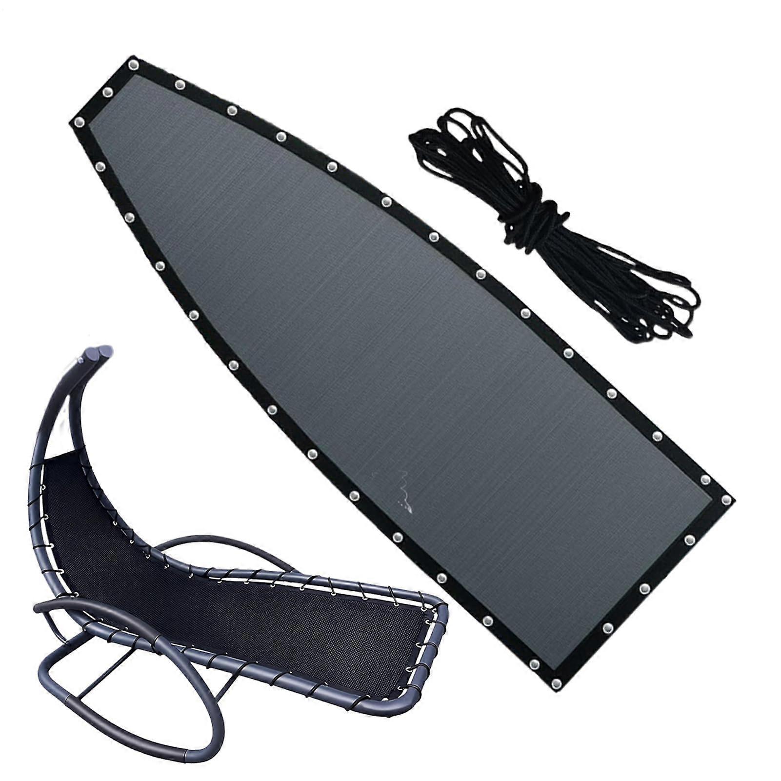 Swing Chair Replacement Fabric, Black Seat Pad Cover for Indoor Outdoor Use, Compatible with Yard Balcony Garden Swing Chairs