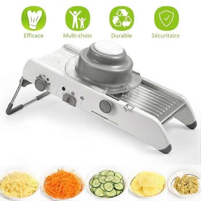 Professional Multi-Function Kitchen Mandolin - Adjustable Foldable Vegetable Mandolin Made of High Quality Stainless Steel and ABS