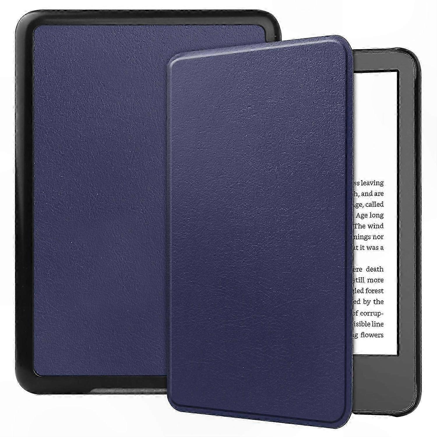 Solid Color PU Leather Cover for 6" E-Reader Auto Sleep Wake Anti-Scratch Case