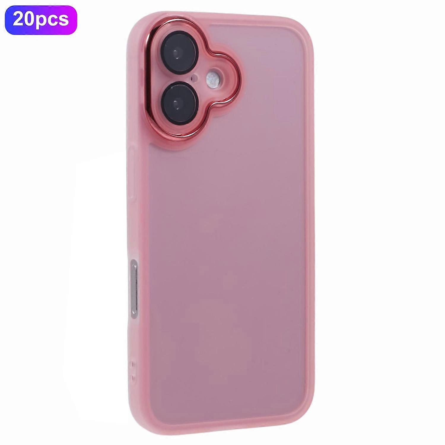 Bulk Purchasing 20Pcs For iPhone 16 Plus Case Electroplated Camera Frame TPU Phone Cover Precise Cut