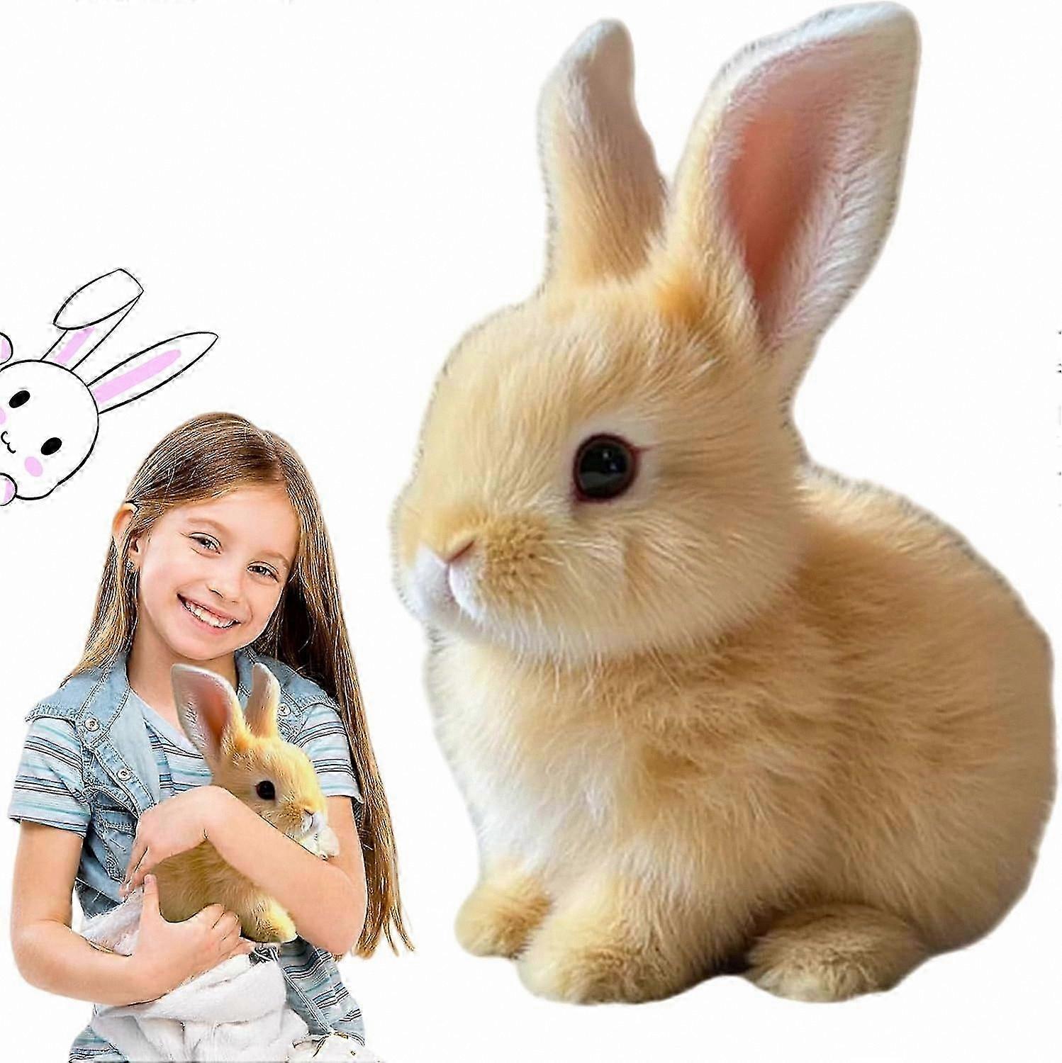 Realistic Plush Bunny with Jumping and Shaking Ears for Easter and Birthday Fun