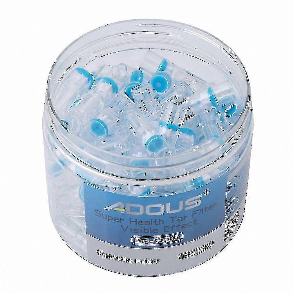 100 Pack Clear Disposable Cigarette Holders with Tar Filters, Transparent Filter Holders for Cigarettes