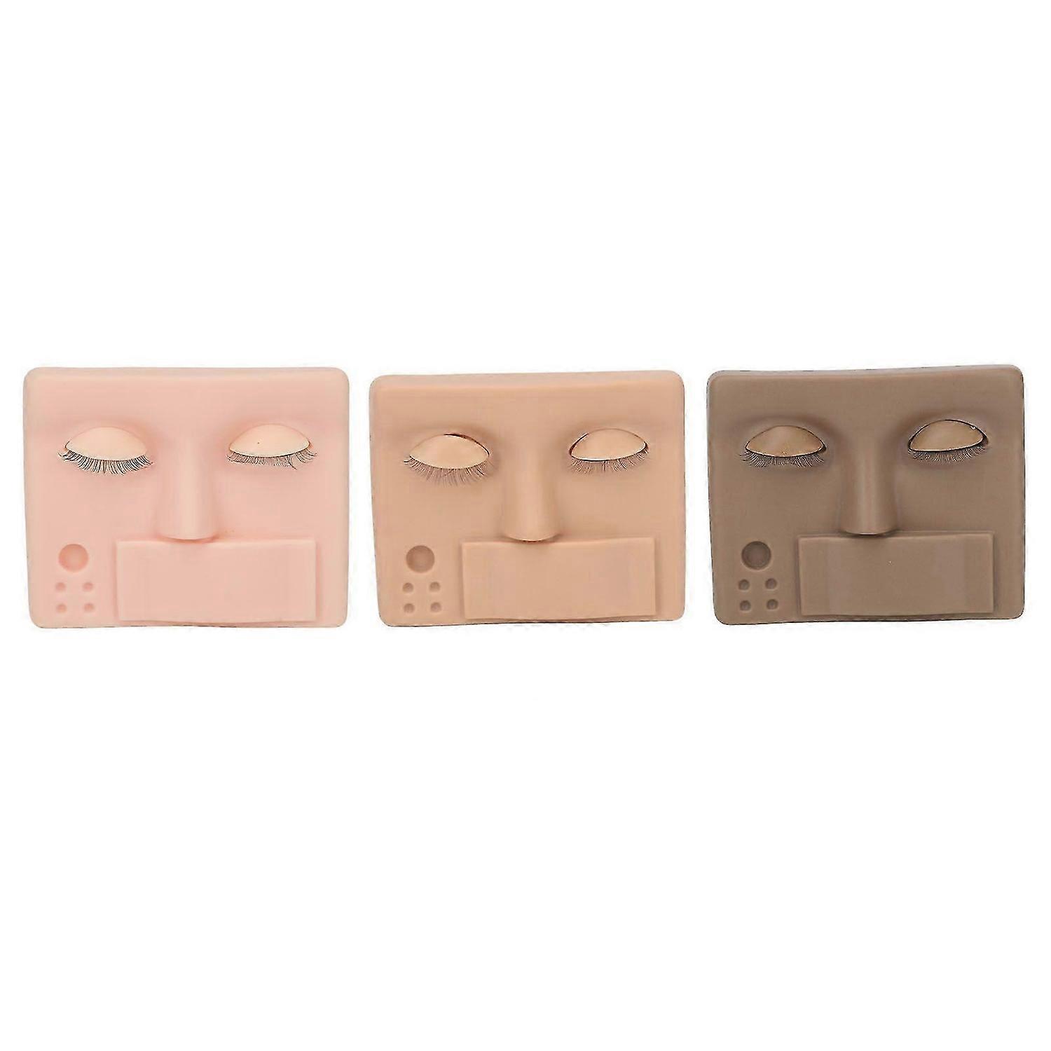 2025 Latest Model 3PCS Mannequin Head Multifunctional Lash Removable Eyelids T...