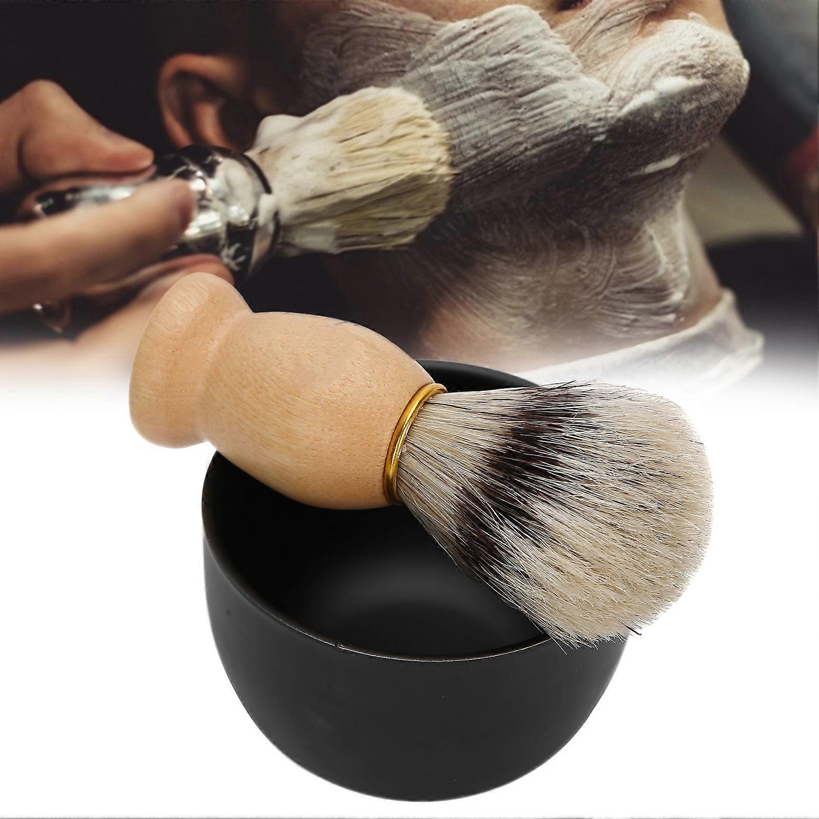 2pcs / Set Shaving Soap Bowl Shaving Brush Beard Brush Men Face Grooming Tool Kit